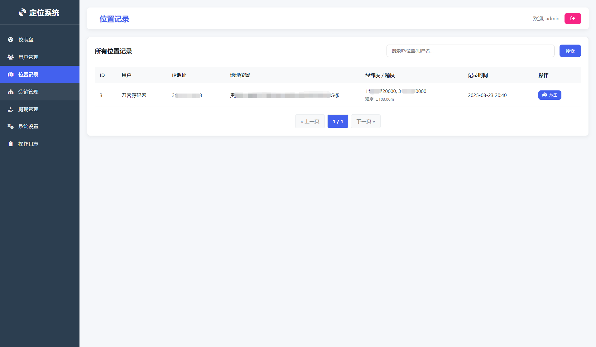IP定位系统源码 二开版 新增分销功能-大掌鹅智源汇