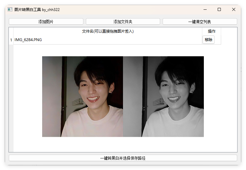 图片批量转黑白添水印工具-大掌鹅智源汇